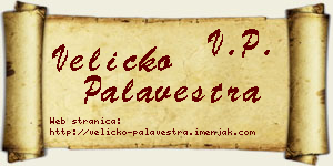 Veličko Palavestra vizit kartica